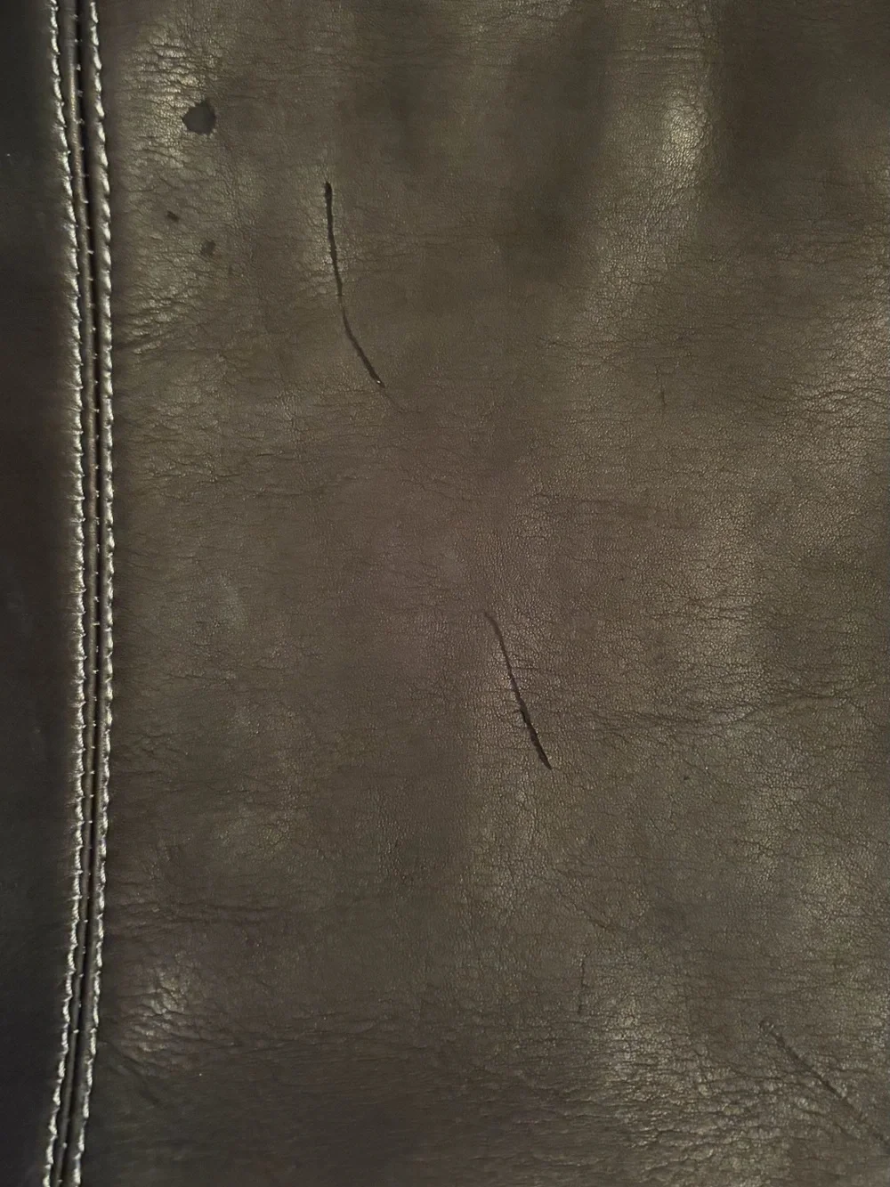 Kenneth Cole Black Leather Laptop Messenger Bag